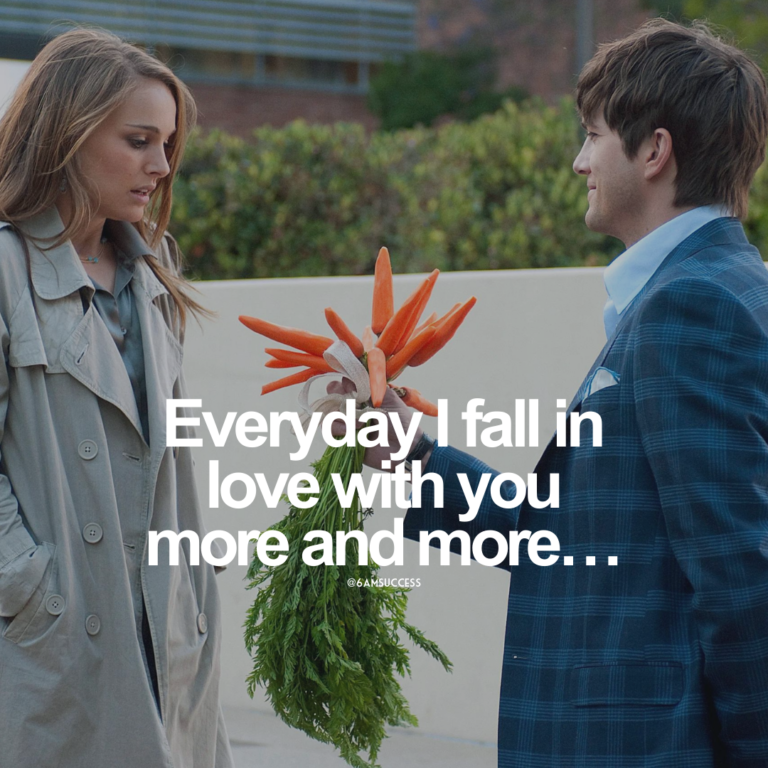 Everyday I fall in love with you more and more…
